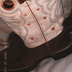 Brown and Cream Western Boots